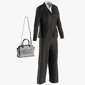 Women's Pants with Blazer, Shirt and Bag 13 3D model